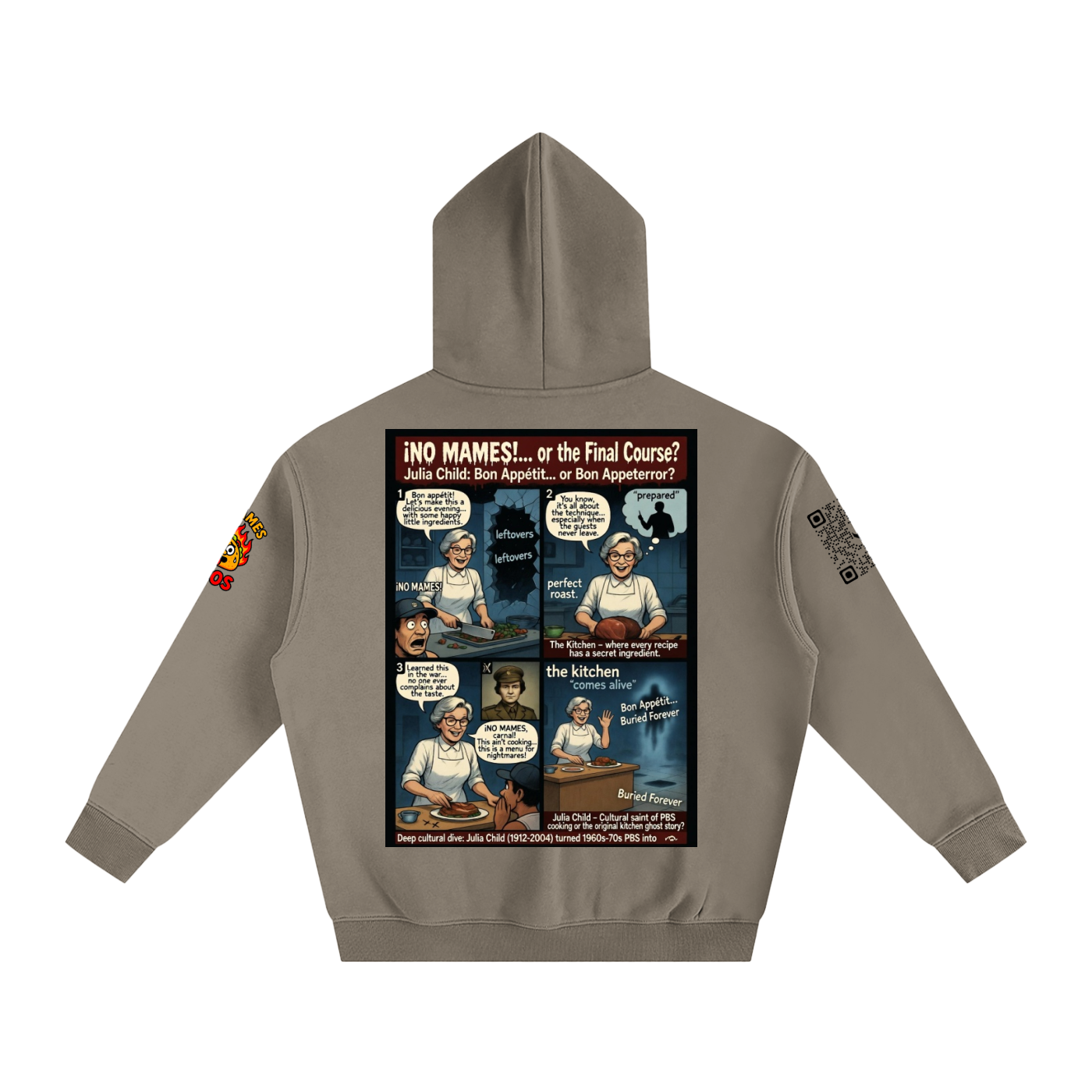 Julia Child Her Secret Recipes Oversize Fleeced Hoodie