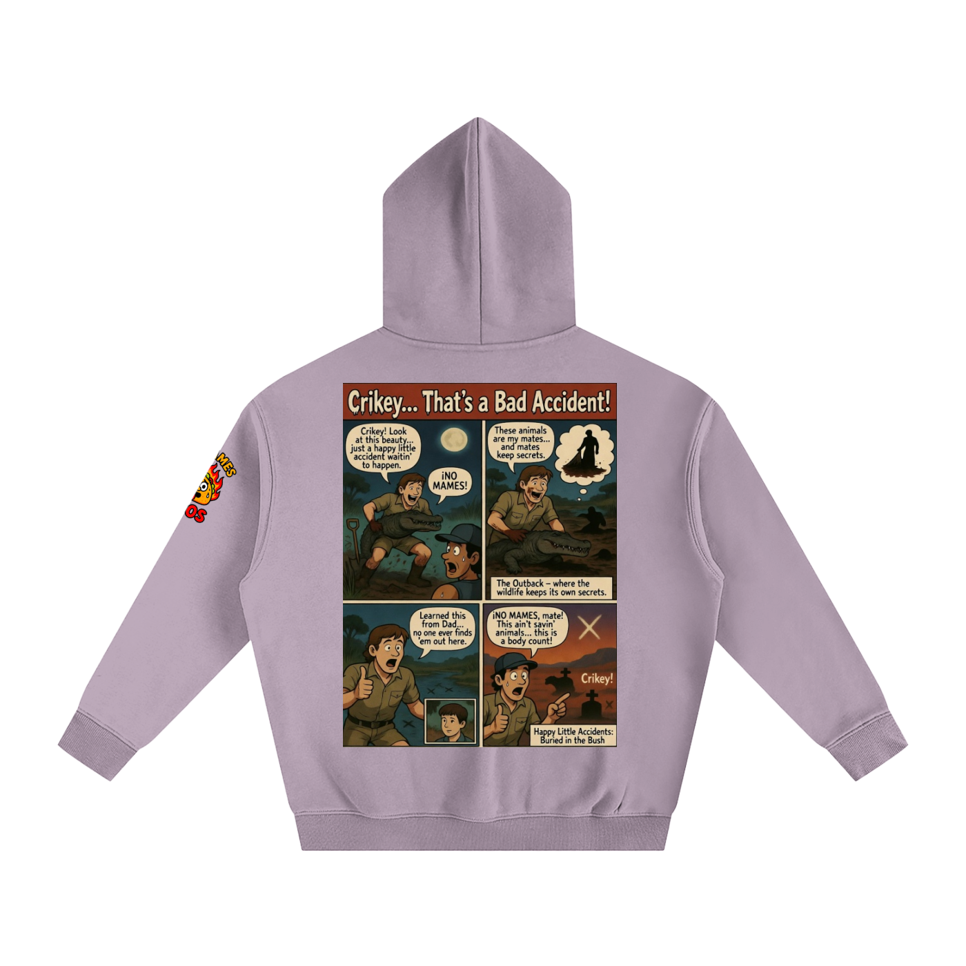 Crocadile Hunter Oversize Fleeced Hoodie