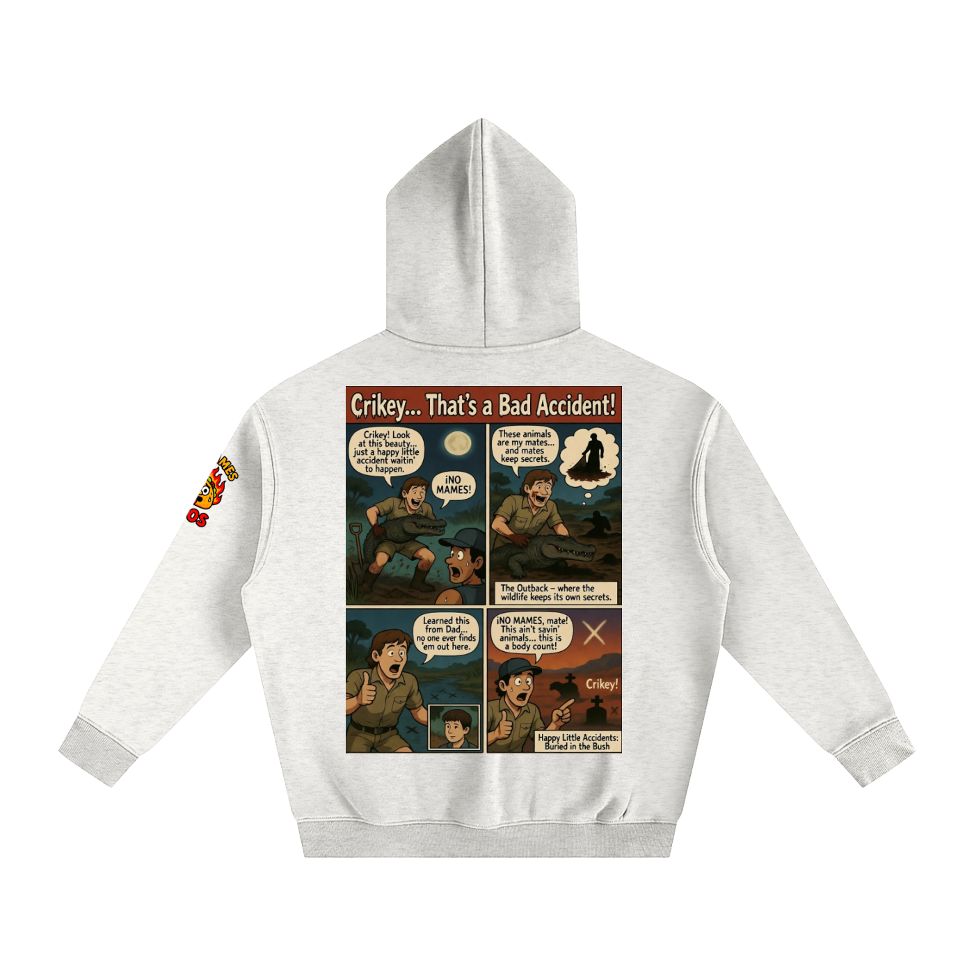 Crocadile Hunter Oversize Fleeced Hoodie