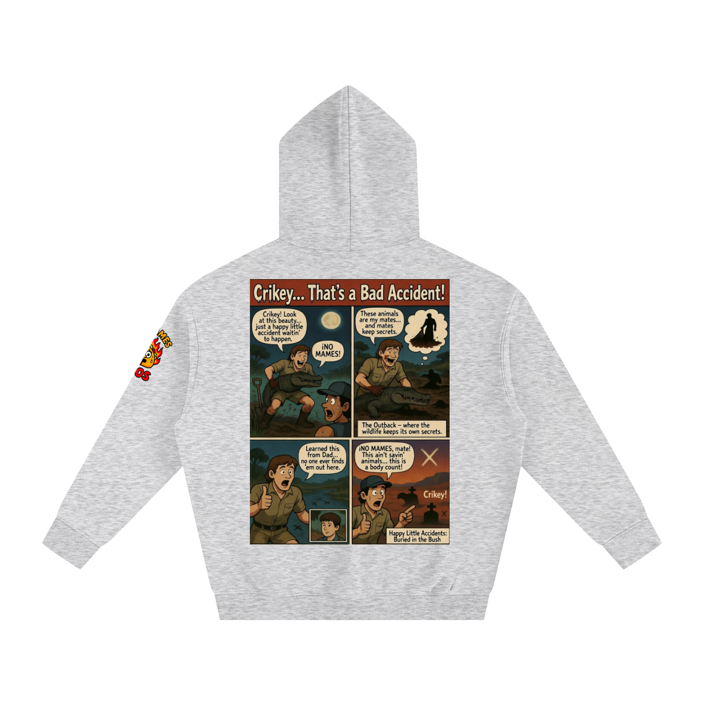 Crocadile Hunter Oversize Fleeced Hoodie