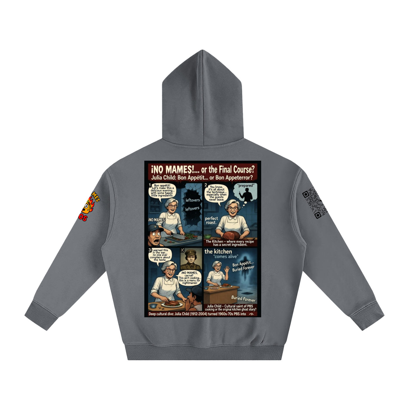 Julia Child Her Secret Recipes Oversize Fleeced Hoodie