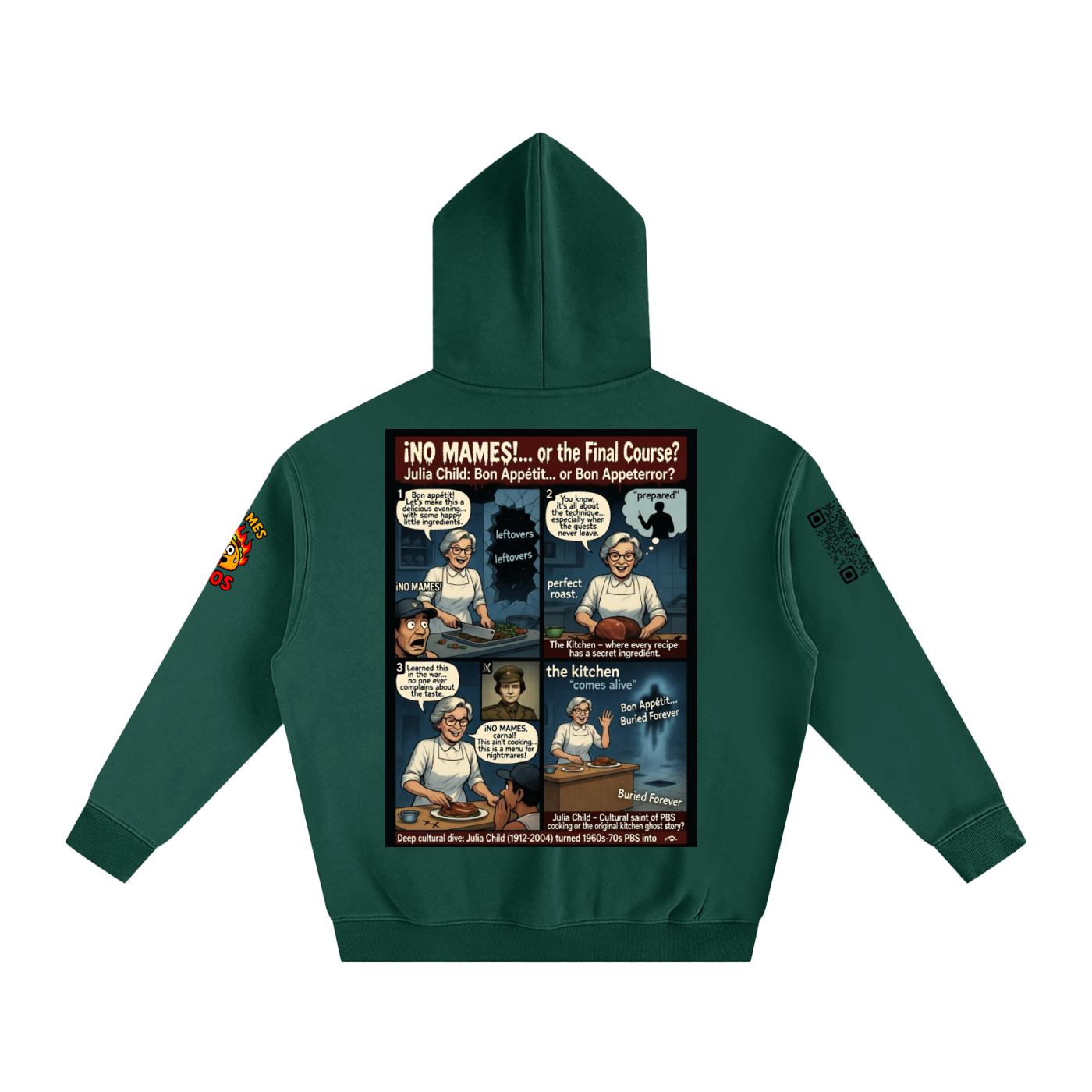 Julia Child Her Secret Recipes Oversize Fleeced Hoodie