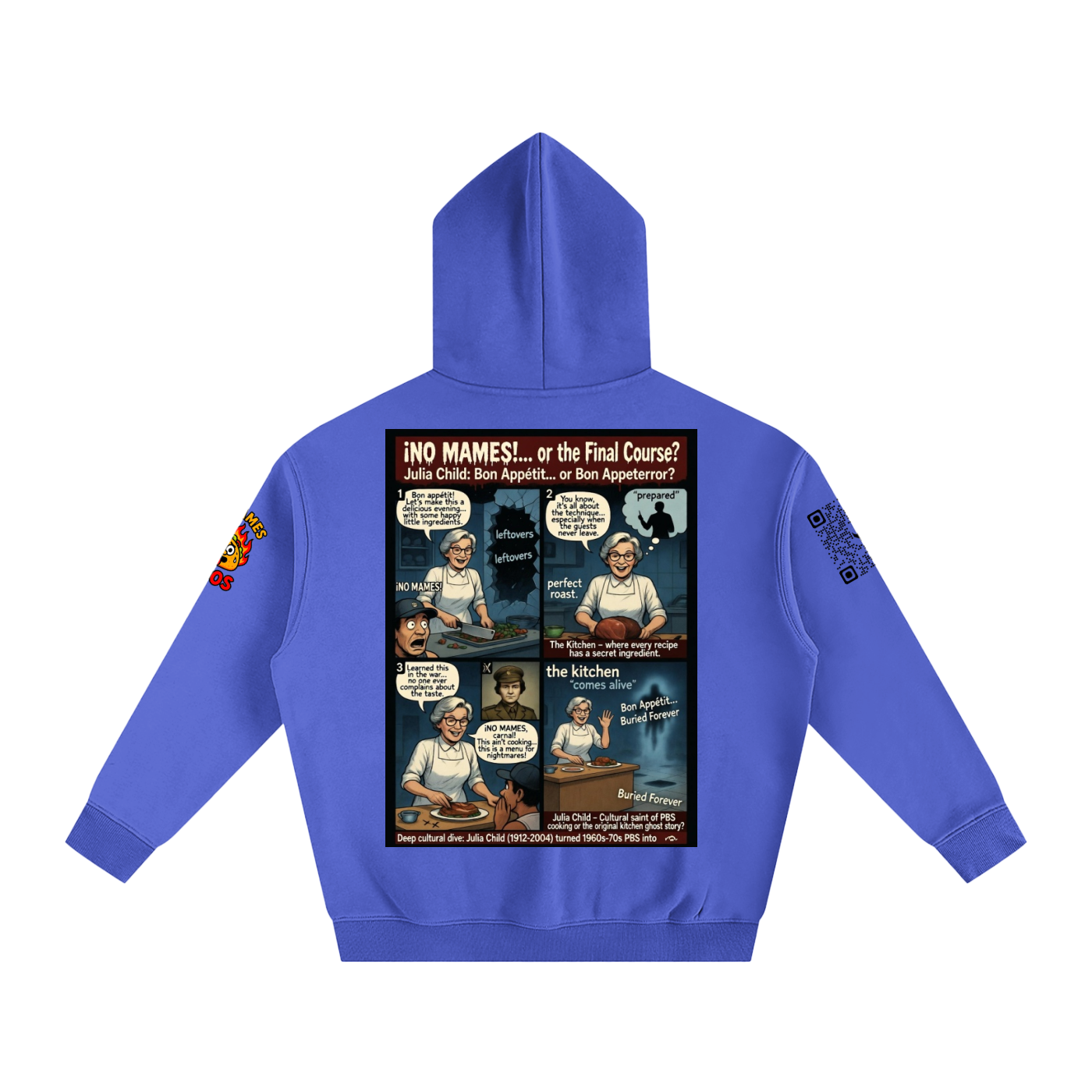 Julia Child Her Secret Recipes Oversize Fleeced Hoodie