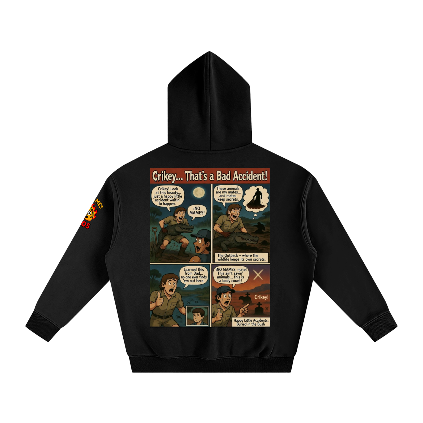 Crocadile Hunter Oversize Fleeced Hoodie