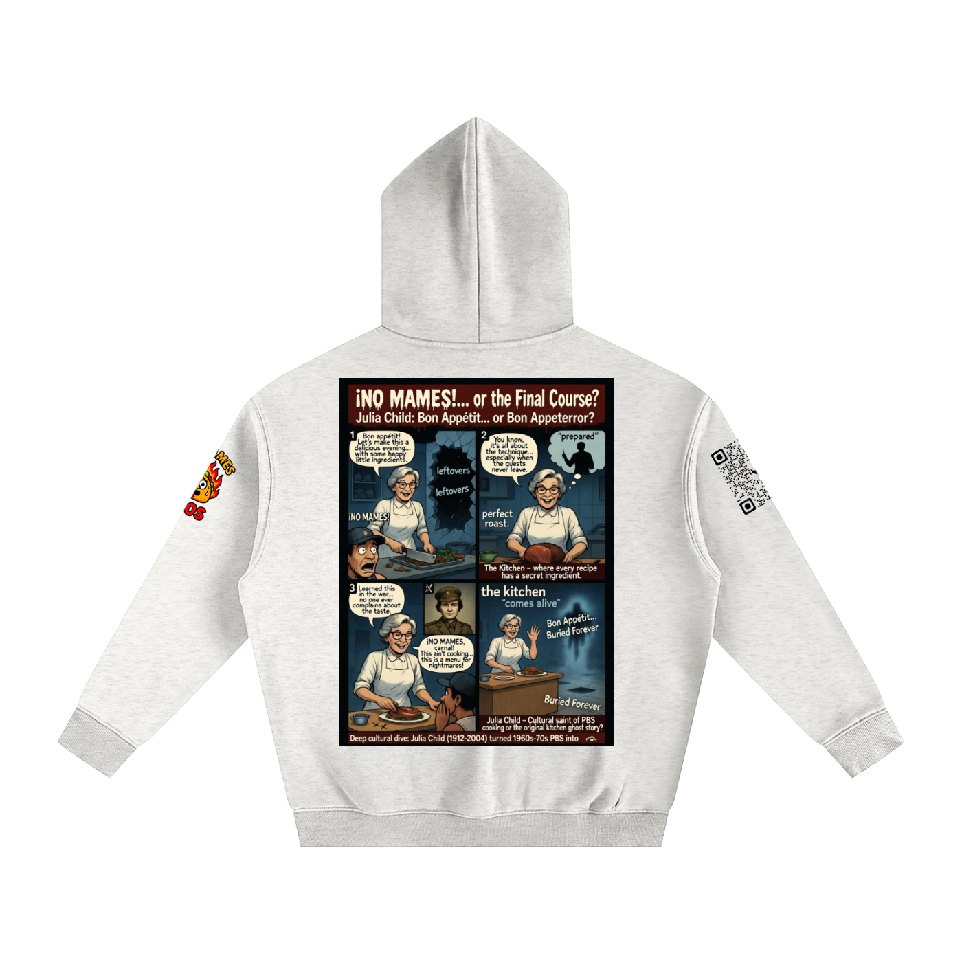 Julia Child Her Secret Recipes Oversize Fleeced Hoodie