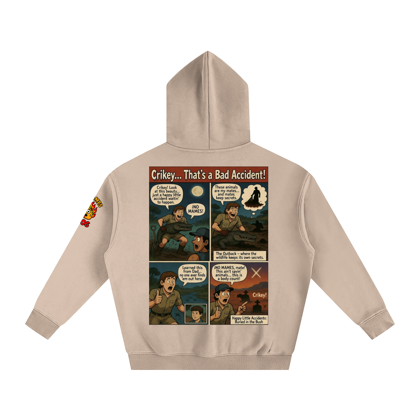Crocadile Hunter Oversize Fleeced Hoodie