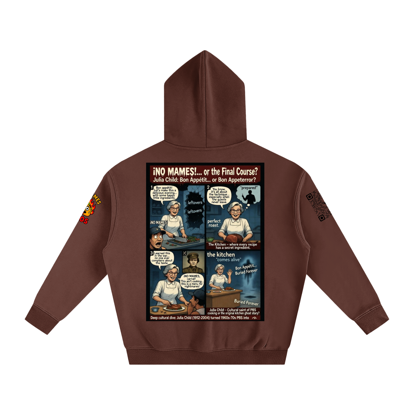 Julia Child Her Secret Recipes Oversize Fleeced Hoodie