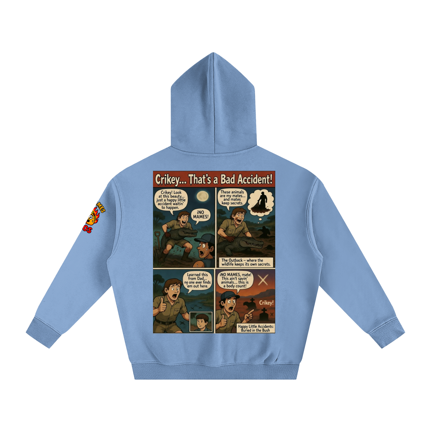 Crocadile Hunter Oversize Fleeced Hoodie
