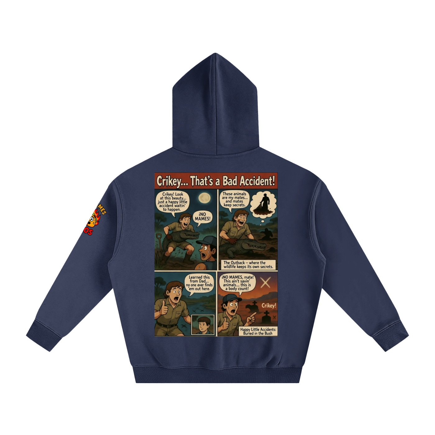 Crocadile Hunter Oversize Fleeced Hoodie