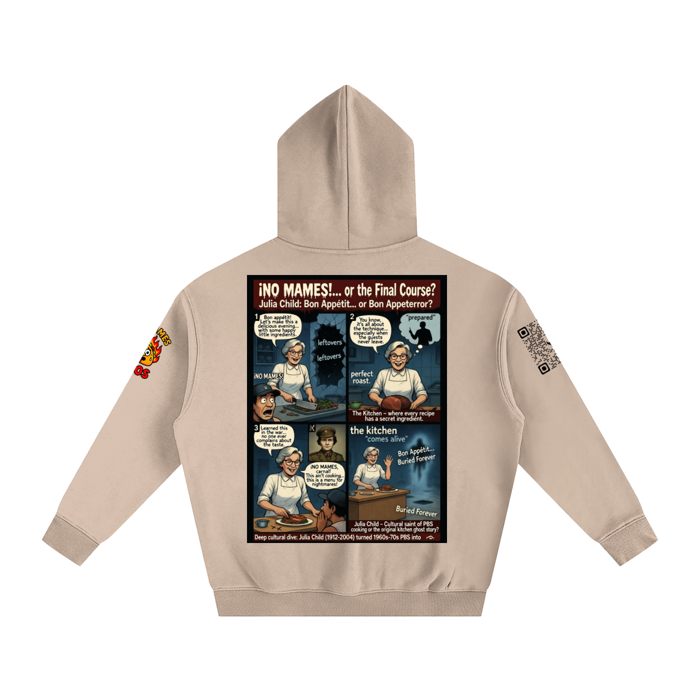 Julia Child Her Secret Recipes Oversize Fleeced Hoodie