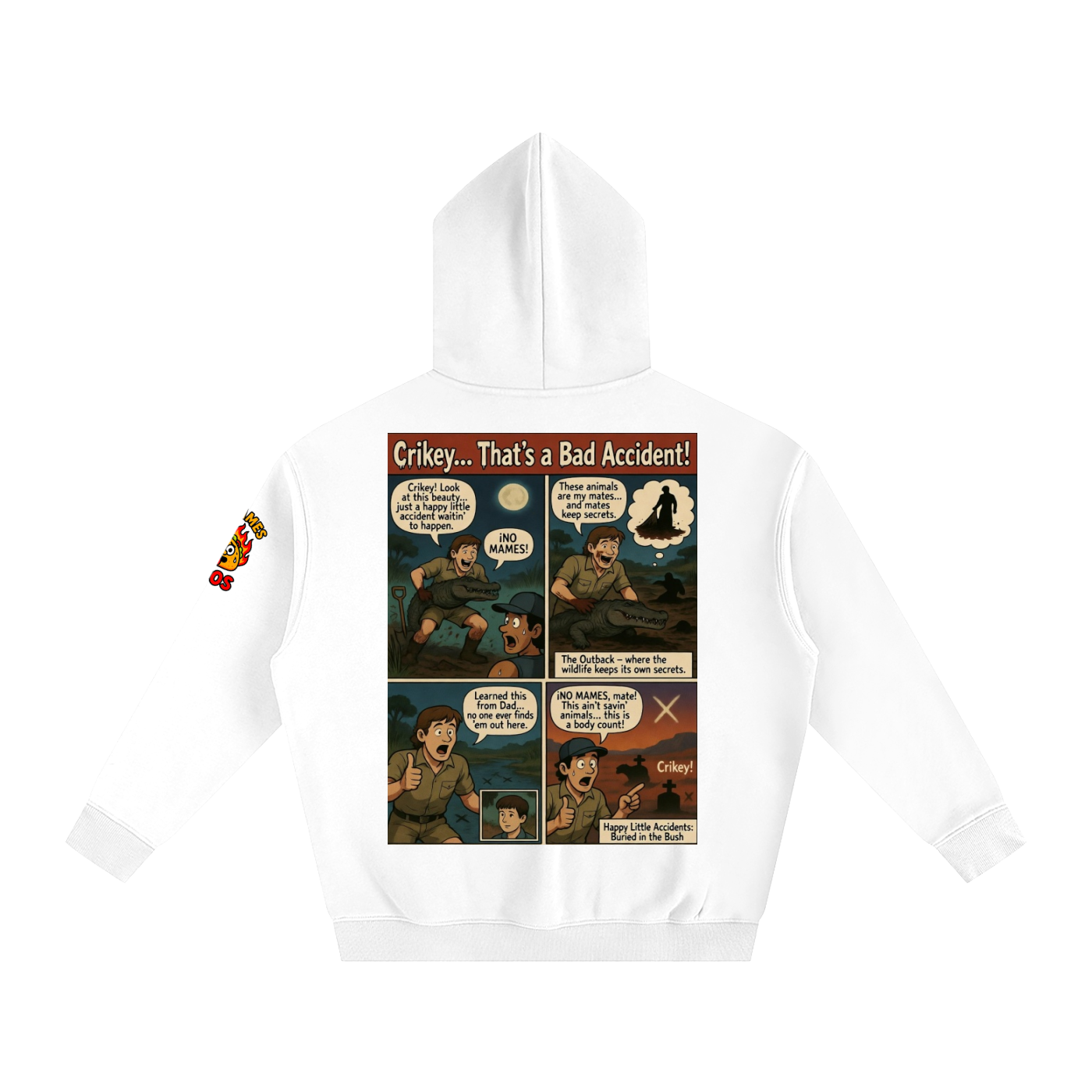 Crocadile Hunter Oversize Fleeced Hoodie